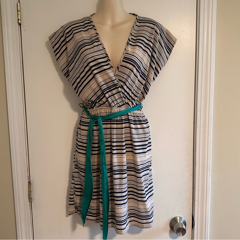 ANTHROPOLOGIE Francesca’s Kimono Style Faux Wrap Mini Dress Sz Small